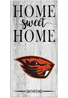 Oregon State Beavers Home Sweet Home Whitewashed Sign - Orange