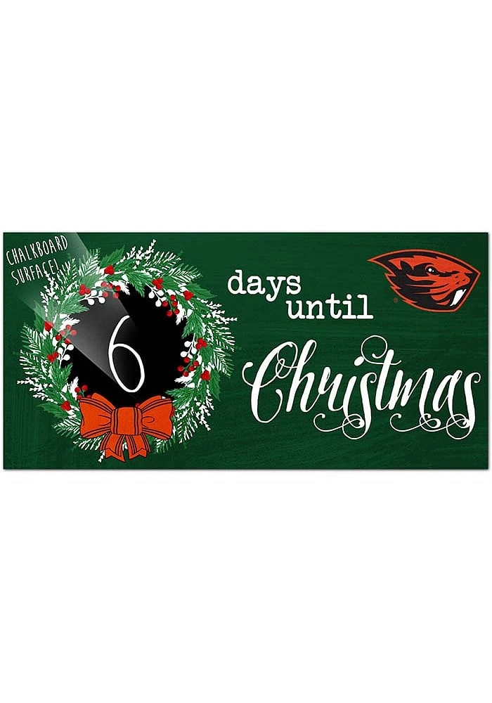 Oregon State Beavers Chalk Christmas Countdown Sign - Orange