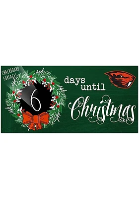 Oregon State Beavers Chalk Christmas Countdown Sign - Orange