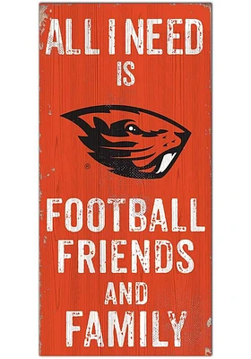 Oregon State Beavers Football Friends and Family Sign - Orange