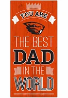 Oregon State Beavers Best Dad in the World Sign - Orange