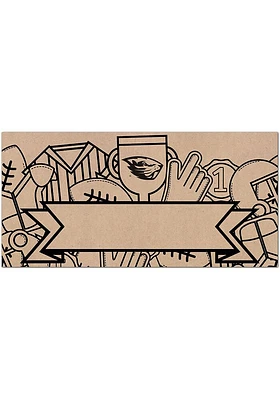 Oregon State Beavers Banner Coloring Sign - Orange