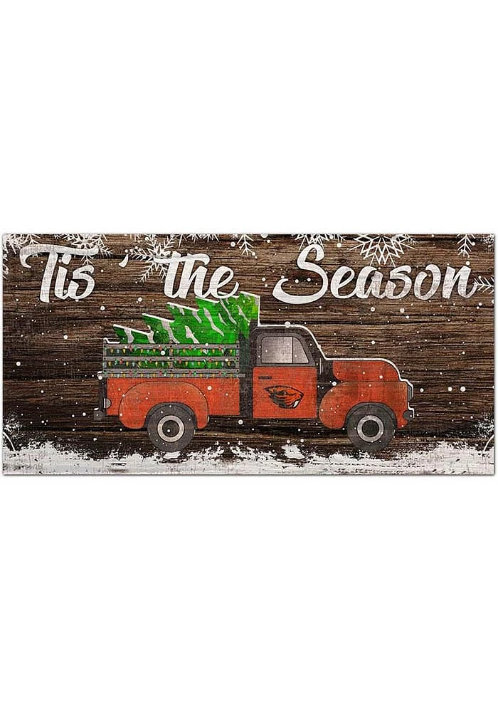 Oregon State Beavers Tis the Season 6x12 Sign - Orange