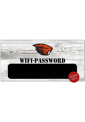 Oregon State Beavers Wifi Password 6x12 Sign - Orange