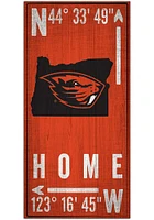 Oregon State Beavers Coordinate Sign - Orange