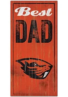 Oregon State Beavers Best Dad Sign - Orange