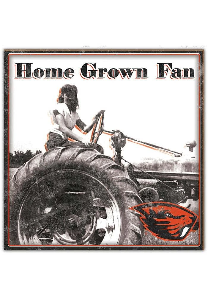 Oregon State Beavers Aluminum Can Sign - Orange
