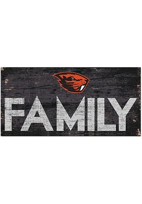 Oregon State Beavers Family 6x12 Sign - Orange