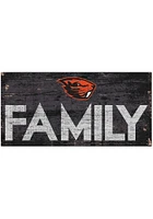 Oregon State Beavers Family 6x12 Sign - Orange