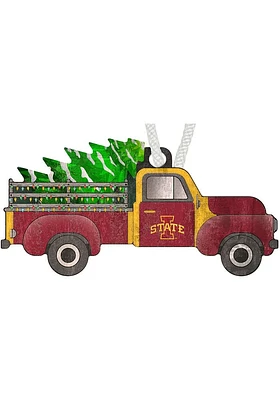Iowa State Cyclones Christmas Truck Ornament - Red