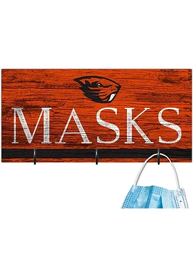 Oregon State Beavers Team Color Mask Holder Sign - Orange