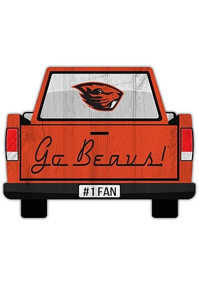 Oregon State Beavers Truck Back Cutout Sign - Orange