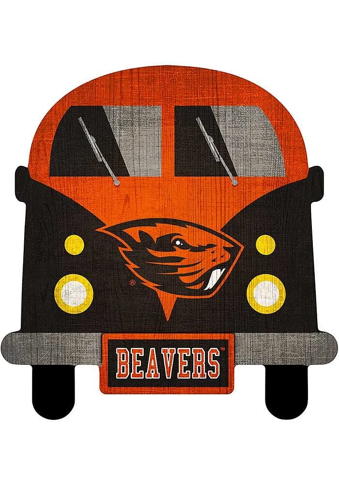 Oregon State Beavers Team Bus Sign - Orange