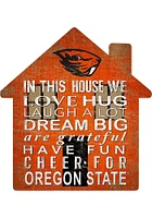 Oregon State Beavers 12 inch House Sign - Orange