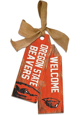 Oregon State Beavers Team Tags Sign - Orange