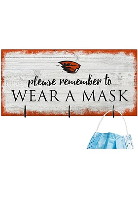 Oregon State Beavers Please Wear Your Mask Sign - Orange