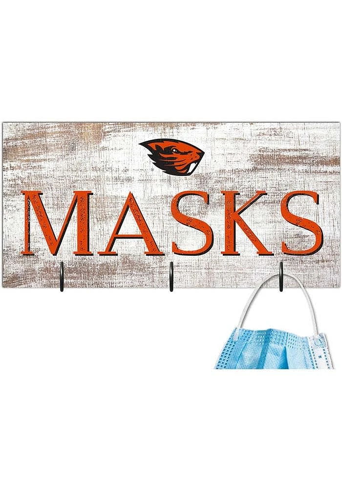 Oregon State Beavers Mask Holder Sign - Orange