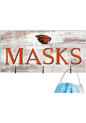 Oregon State Beavers Mask Holder Sign - Orange