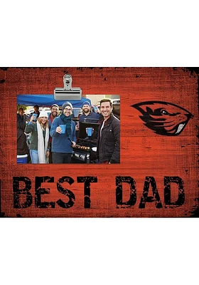 Oregon State Beavers Best Dad Clip Picture Frame - Orange