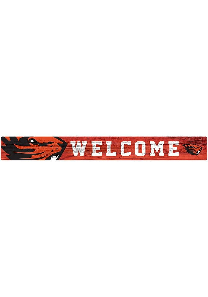 Oregon State Beavers Welcome Strip Sign - Orange