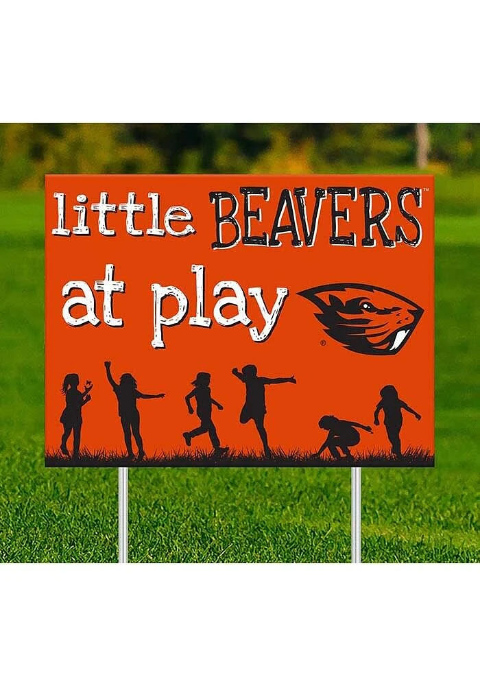 Oregon State Beavers Little Fans at Play Yard Sign - Orange