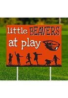 Oregon State Beavers Little Fans at Play Yard Sign - Orange