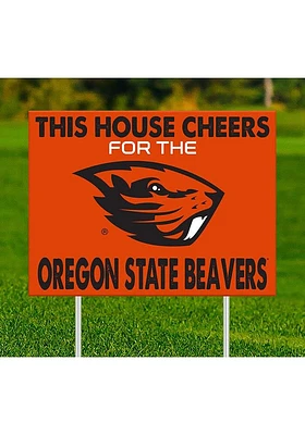 Oregon State Beavers This House Cheers For Yard Sign - Orange