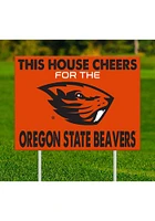 Oregon State Beavers This House Cheers For Yard Sign - Orange