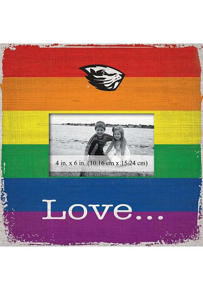 Oregon State Beavers Love Pride Picture Frame - Orange