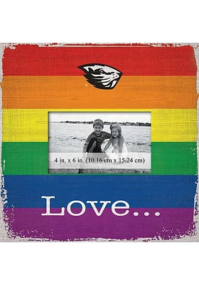 Oregon State Beavers Love Pride Picture Frame - Orange