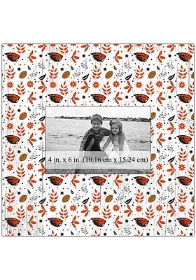 Oregon State Beavers Floral Pattern Picture Frame - Orange
