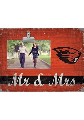 Oregon State Beavers Mr and Mrs Clip Picture Frame - Orange