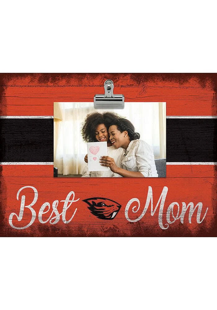 Oregon State Beavers Best Mom Clip Picture Frame - Orange