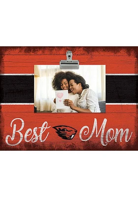 Oregon State Beavers Best Mom Clip Picture Frame - Orange