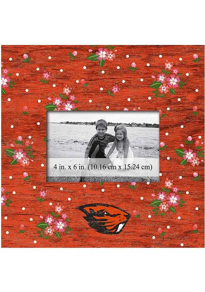 Oregon State Beavers Floral Picture Frame - Orange