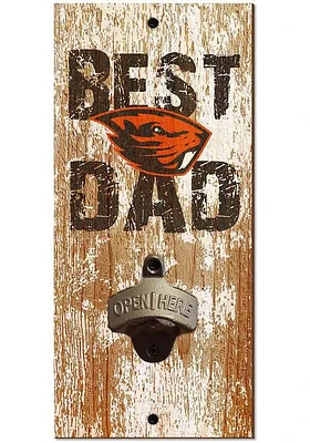 Oregon State Beavers Best Dad Bottle Opener Sign - Orange