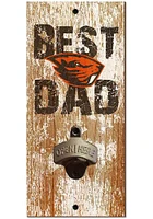 Oregon State Beavers Best Dad Bottle Opener Sign - Orange