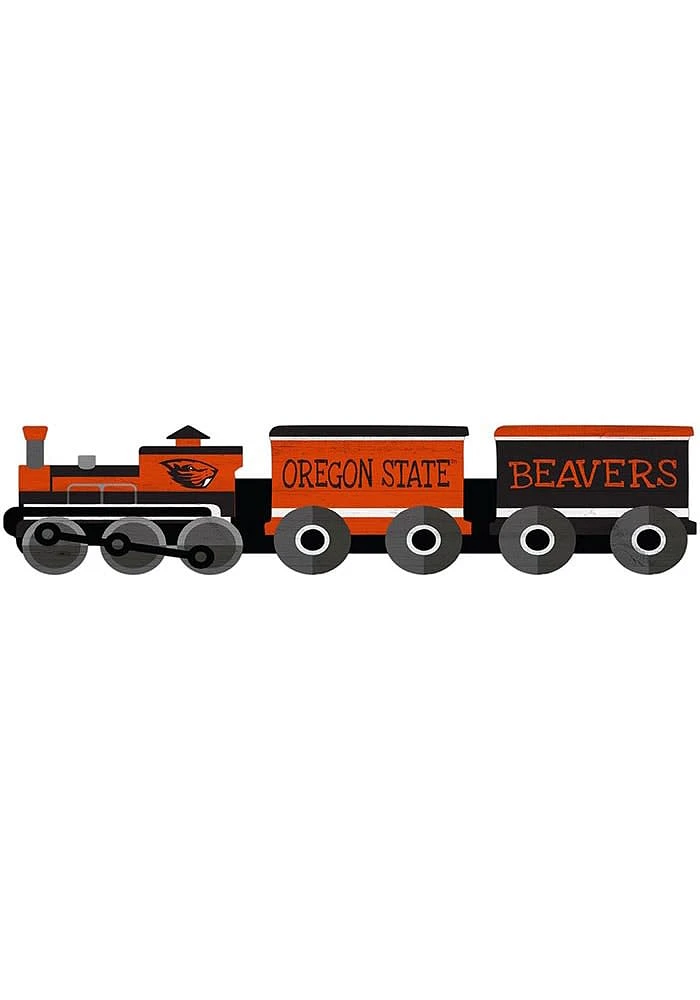 Oregon State Beavers Train Cutout Sign - Orange