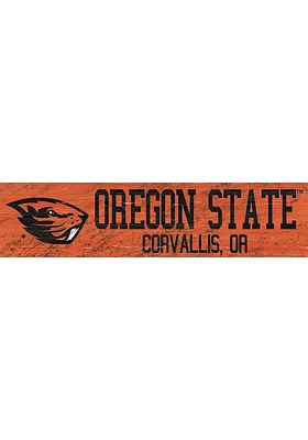 Oregon State Beavers 6x24 Sign - Orange