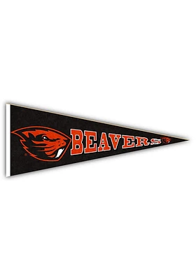 Oregon State Beavers Wood Pennant Sign - Orange