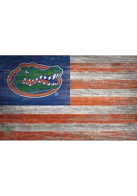 Florida Gators Distressed Flag 11x19 Sign - Blue