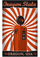 Oregon State Beavers Retro Pump Location Sign - Orange