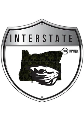 Oregon State Beavers 24in OHT Camo Interstate Sign - Orange