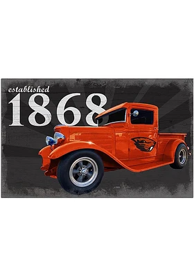 Oregon State Beavers Established Truck Sign - Orange