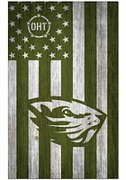 Oregon State Beavers 11x19 OHT Military Flag Sign - Orange