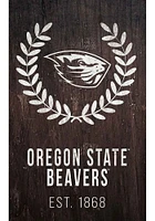 Oregon State Beavers Laurel Wreath Sign - Orange