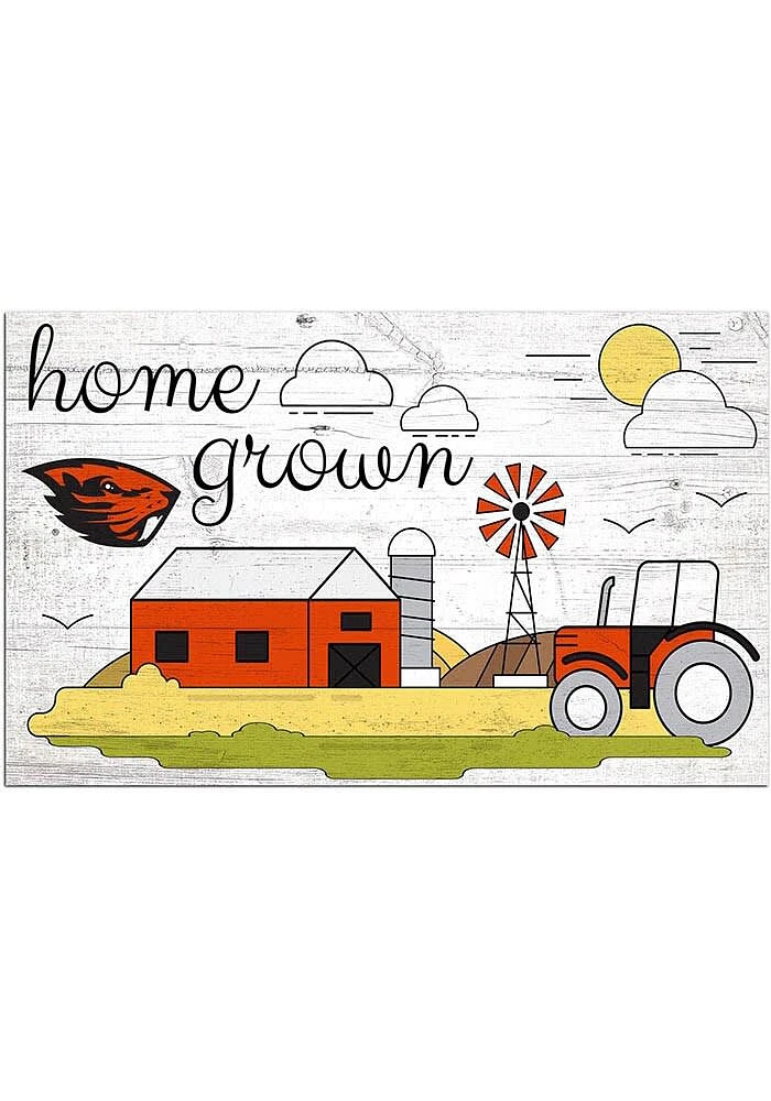 Oregon State Beavers Home Grown Sign - Orange