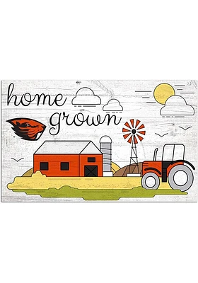 Oregon State Beavers Home Grown Sign - Orange