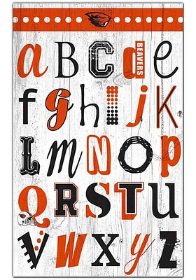 Oregon State Beavers Alphabet Sign - Orange