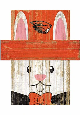 Oregon State Beavers Easter Bunny Head Sign - Orange